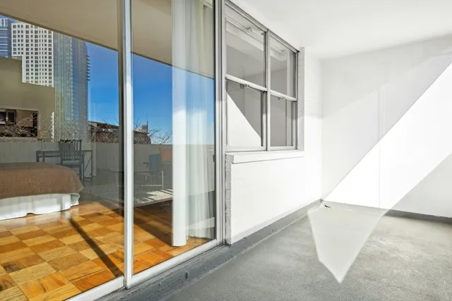 hallway with view of living room