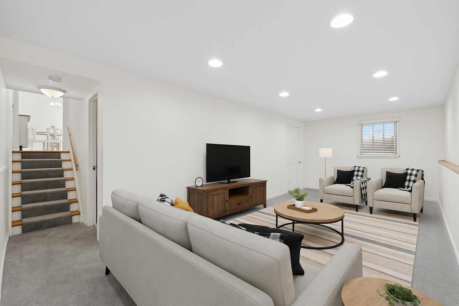 3208 Wren Lane Rolling Meadows, IL 60008 - Photo 17 of 30 a living room with furniture and a flat screen tv