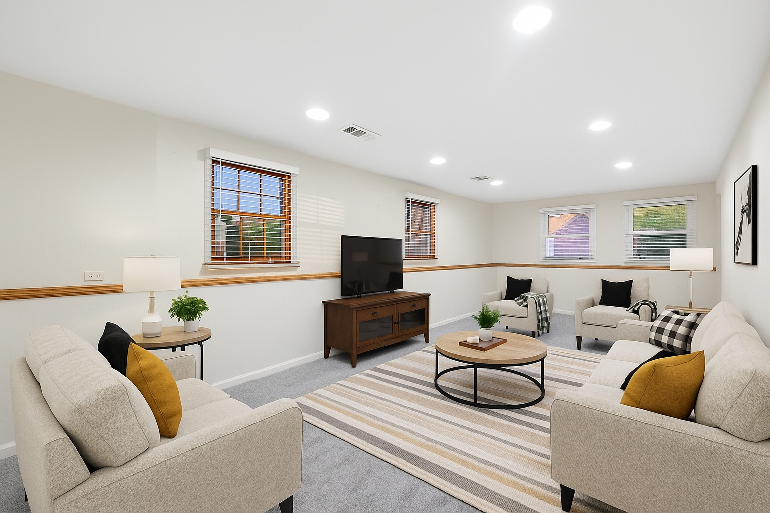 3208 Wren Lane Rolling Meadows, IL 60008 - Photo 18 of 30 a living room with furniture and a flat screen tv