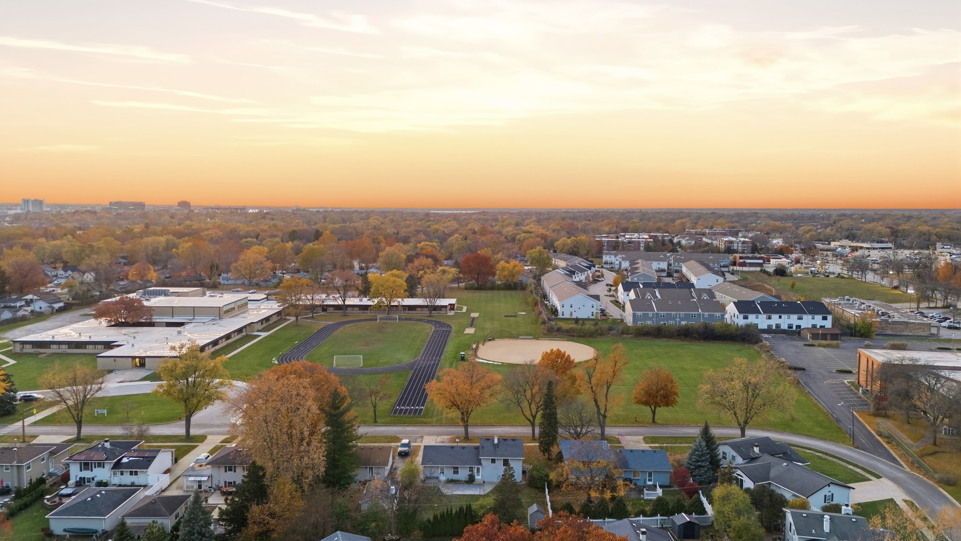 3208 Wren Lane Rolling Meadows, IL 60008 - Photo 25 of 30 an aerial view of residential houses with outdoor space