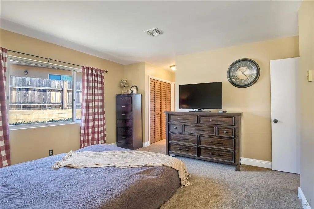 1651 Highlands View Road Alpine, CA 91901 - Photo 20 of 25 a bedroom with a bed and a flat screen tv