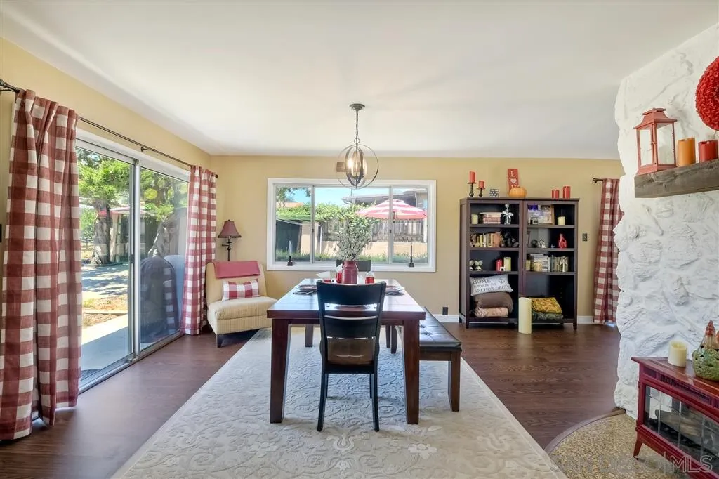 1651 Highlands View Road Alpine, CA 91901 - Photo 8 of 25 a dining room with furniture and a floor to ceiling window