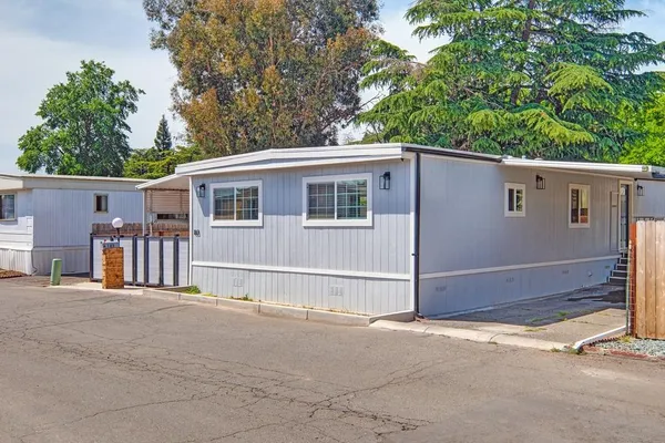 a view of a house with a garage
