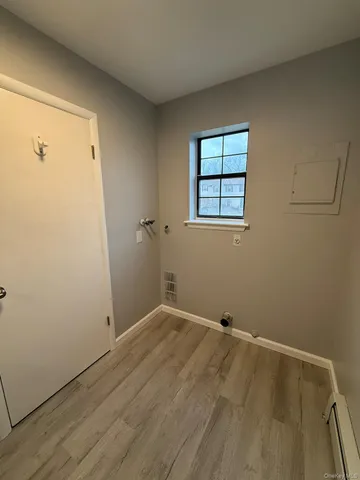 an empty room with a window