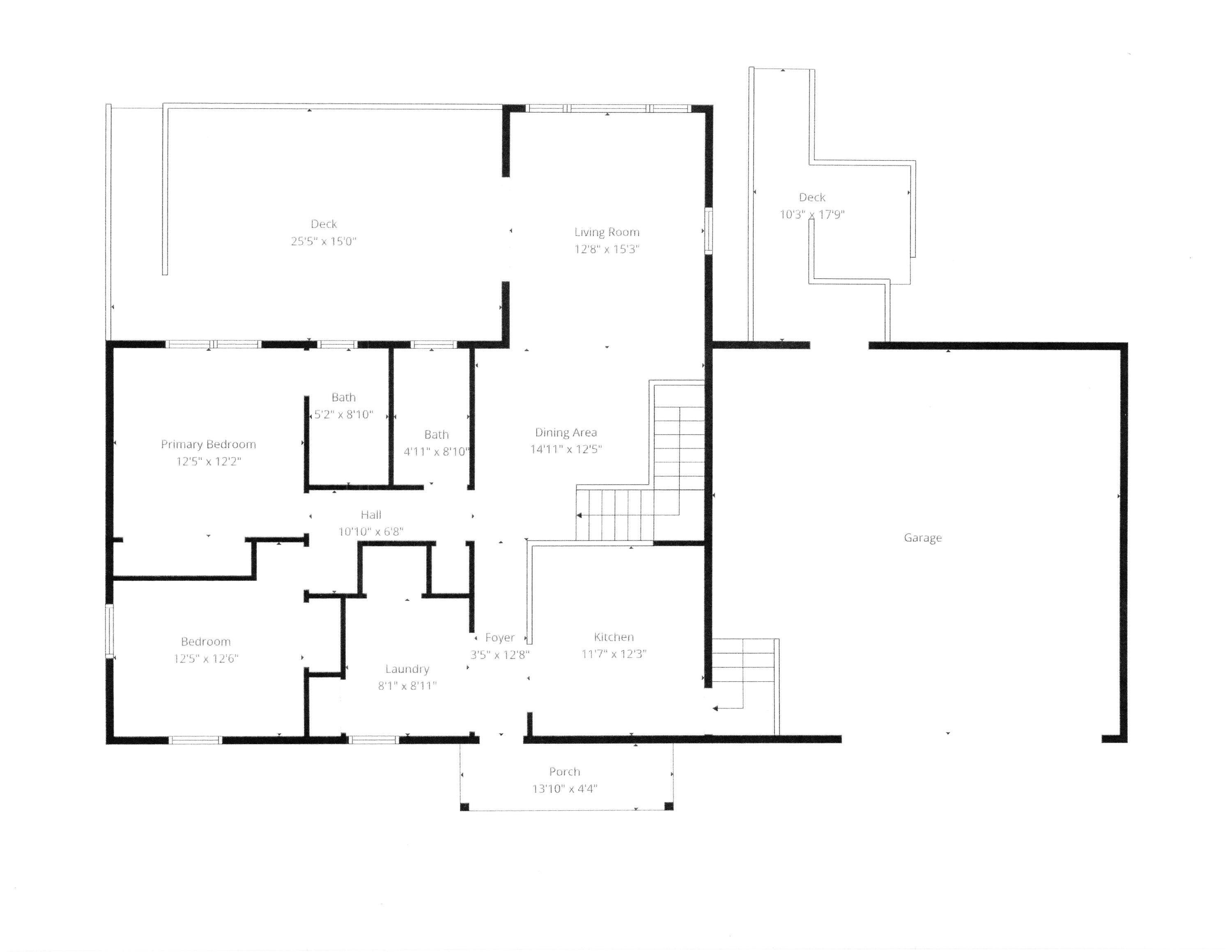 1674 19th Street Niceville, FL 32578 - Photo 47 of 48 Main Level Floor Plan