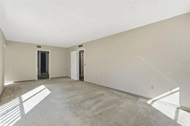 an empty room with an entryway