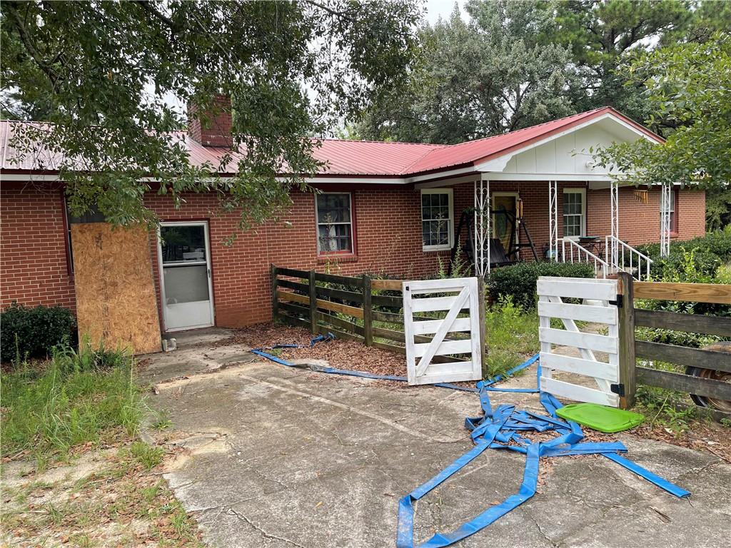 a front view of a house with a garage