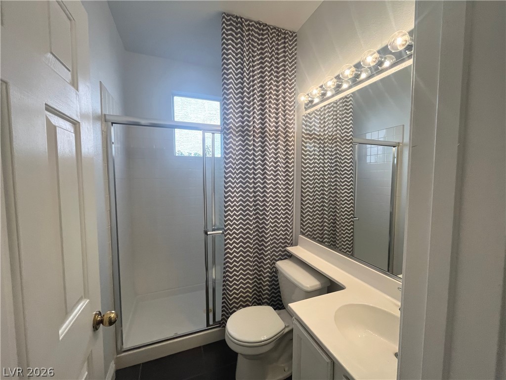 1809 Snow Spring Lane Las Vegas, NV 89134 - Photo 50 of 75 Bathroom 3 downstairs with walk in shower