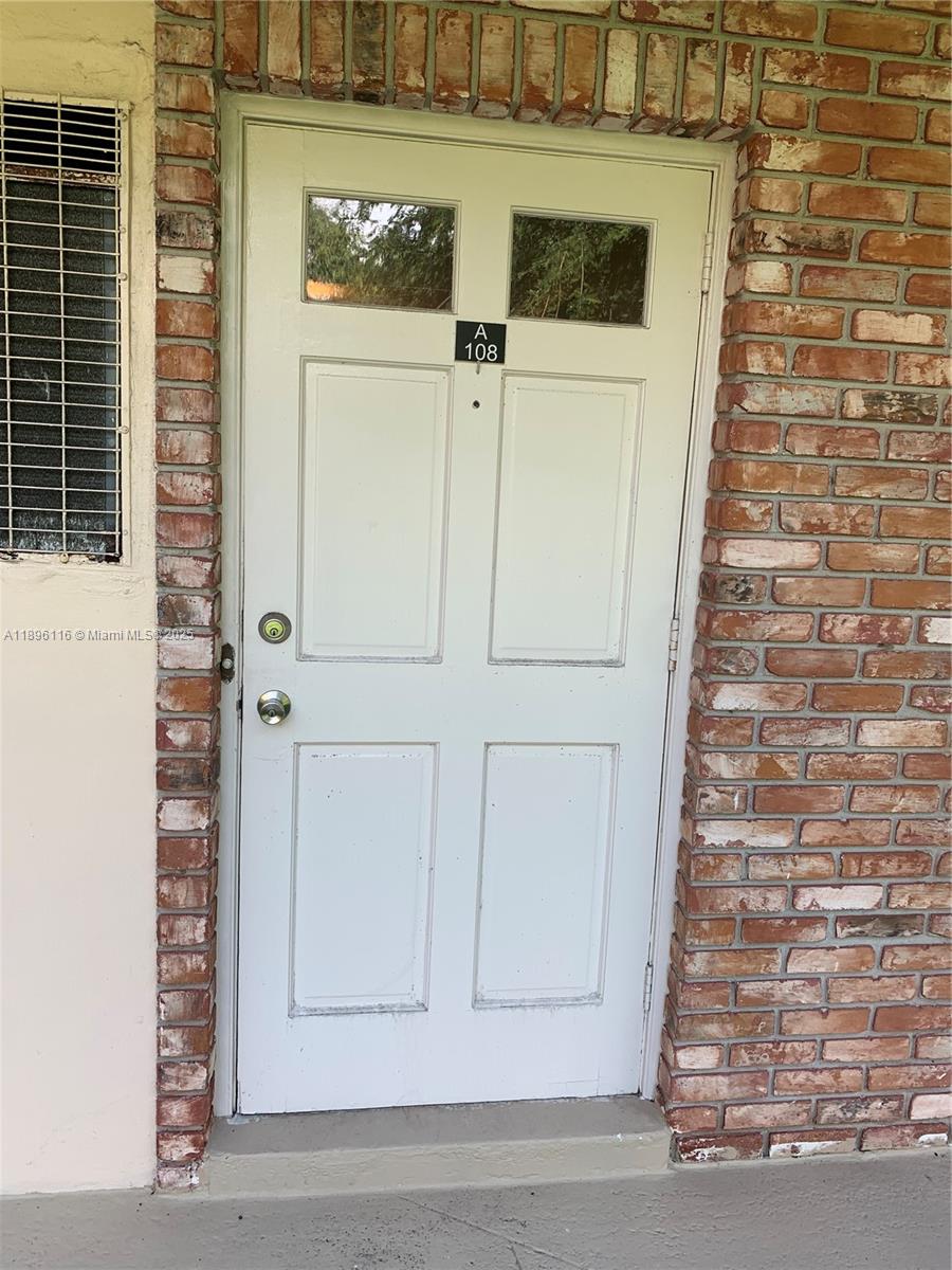 a view of front door
