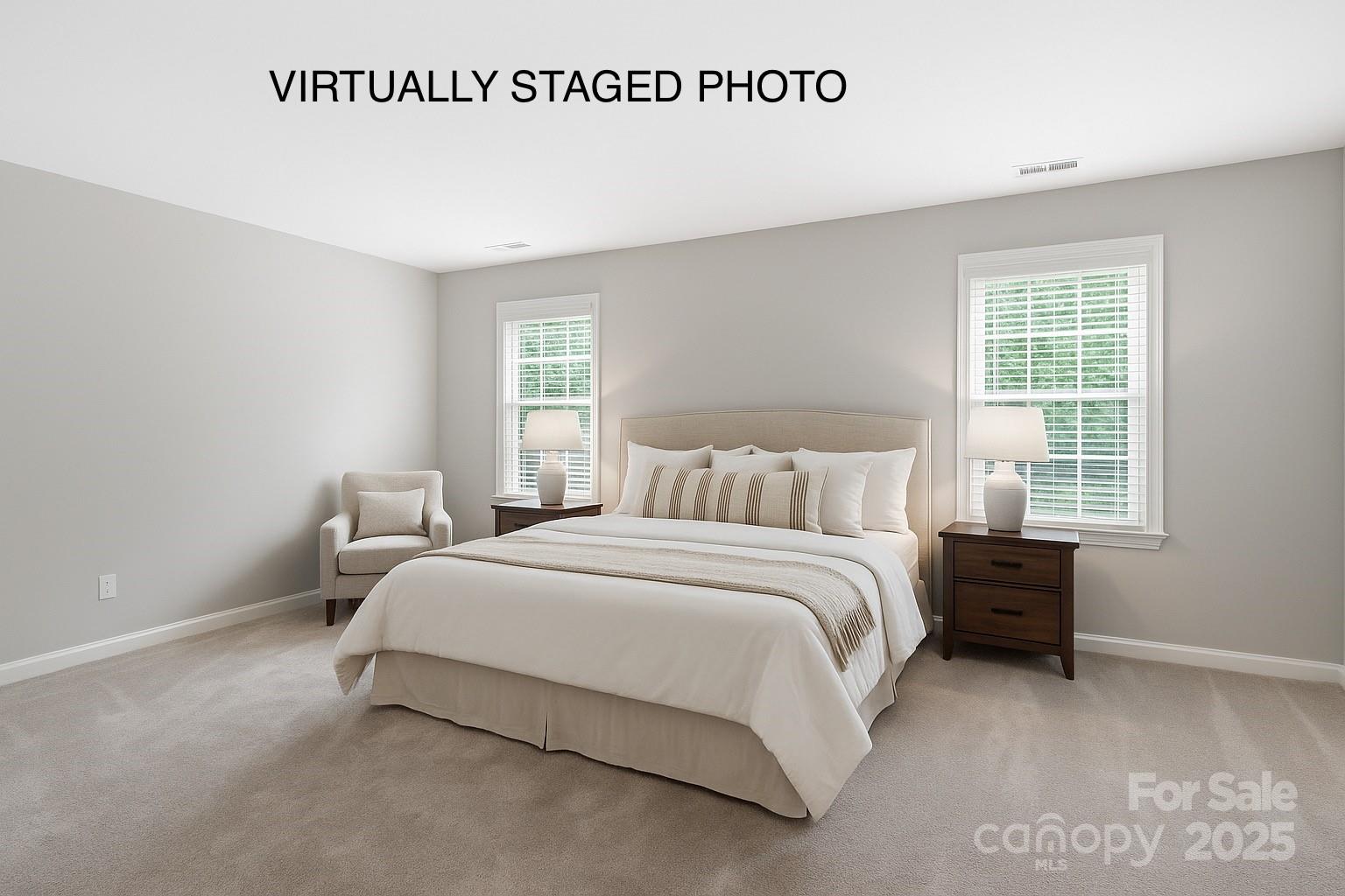 2707 Quailrush Road Charlotte, NC 28226 - Photo 17 of 29 a bedroom with a bed and a window