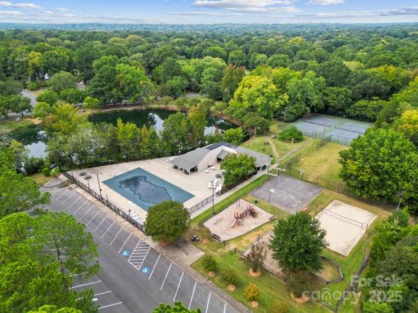2707 Quailrush Road Charlotte, NC 28226 - Photo 28 of 29 an aerial view of a house with a yard