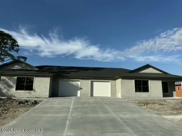 a front view of a house