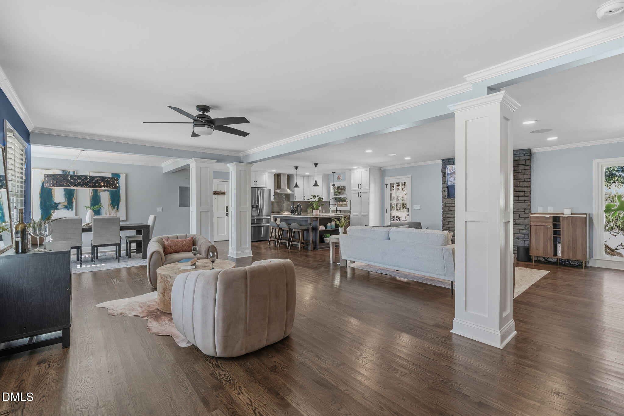 3016 Devonshire Drive Raleigh, NC 27607 - Photo 11 of 67 a view of a living room kitchen and a wooden floor