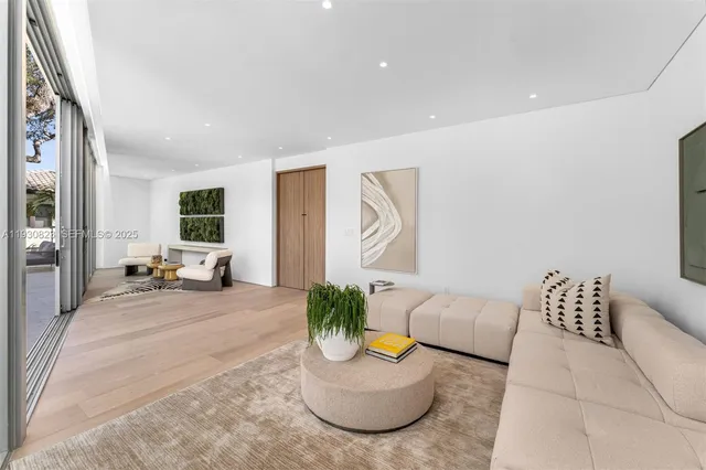 a view of a lake from a yard