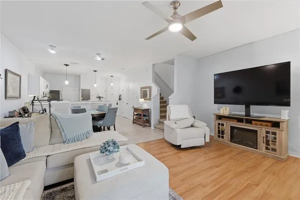 a view of porch with a patio