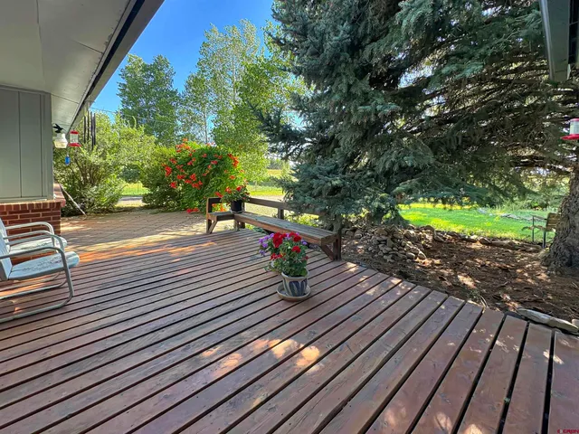a view of a street with wooden stairs