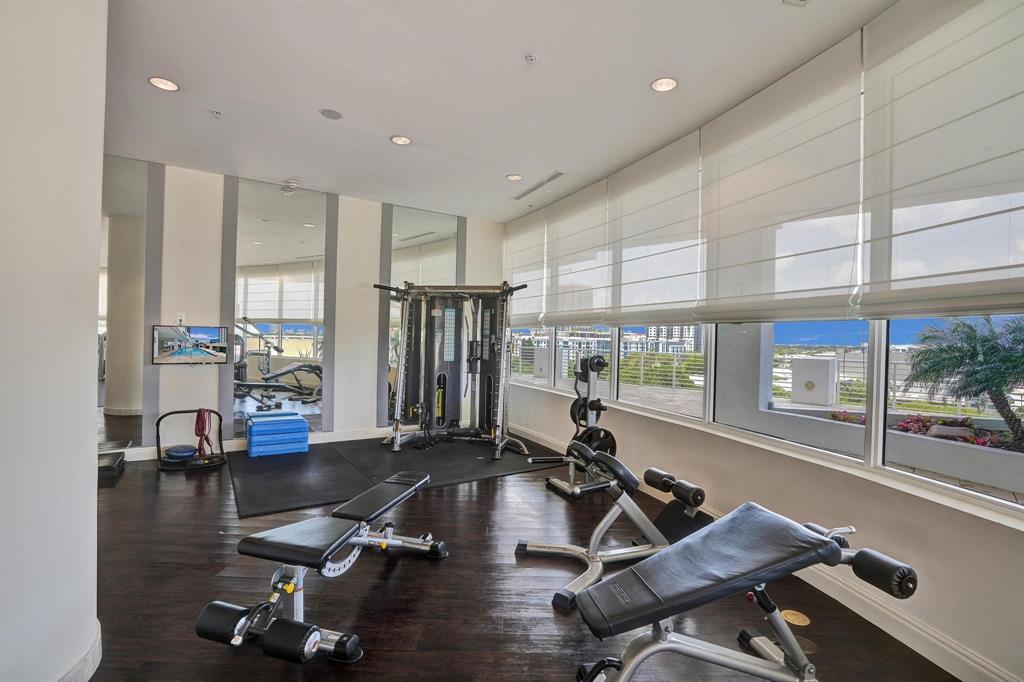 315 Northeast 3rd Avenue, Unit 1201 Fort Lauderdale, FL 33301 - Photo 43 of 49 a view of a room with gym equipment