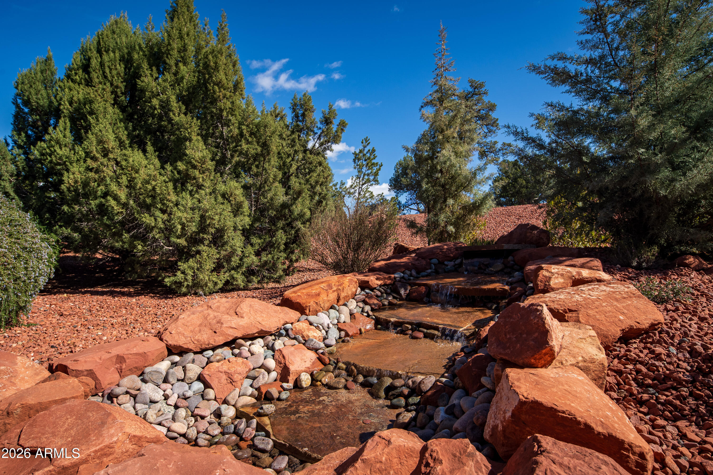 150 Rimstone Circle Sedona, AZ 86336 - Photo 32 of 38 NEW FRONT WATER FEATURE