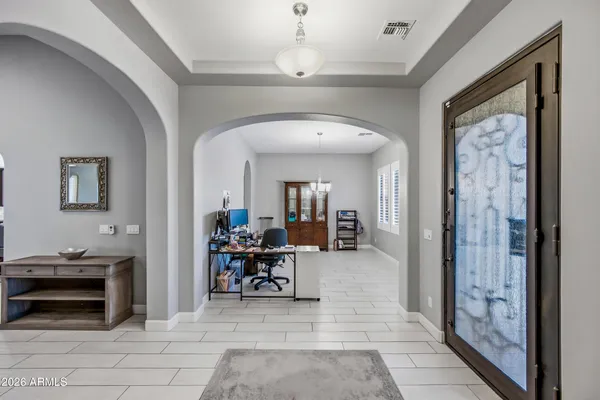 a view of entryway and living room