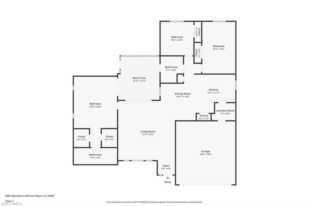 8381 Blackberry Road Fort Myers, FL 33967 - Photo 36 of 36 Floor plan