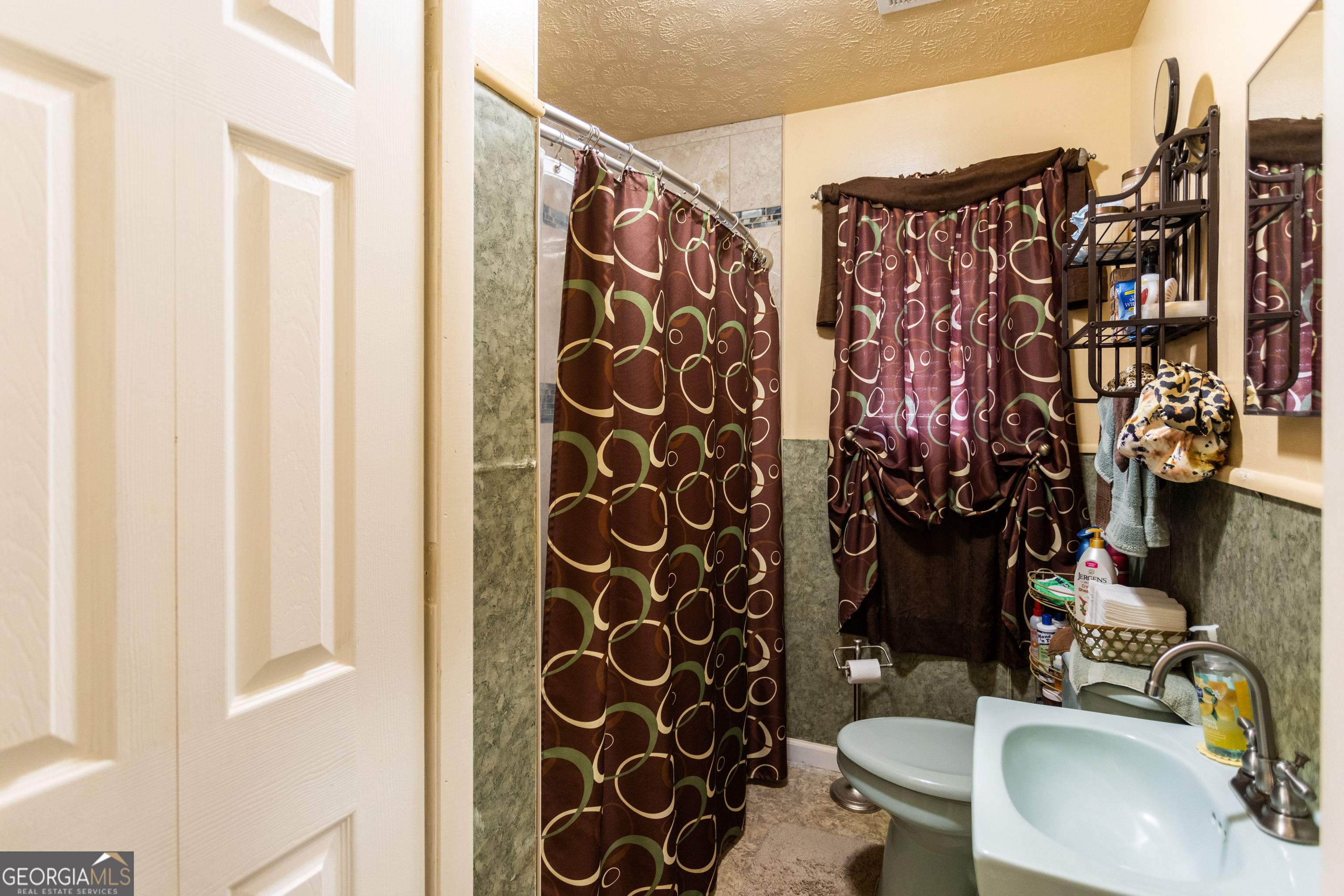 338 Boxwood Street Social Circle, GA 30025 - Photo 17 of 22 a bathroom with a sink and mirror with toilet