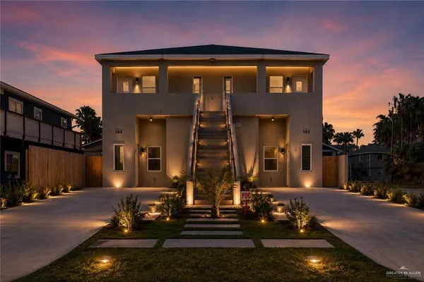 a front view of a house