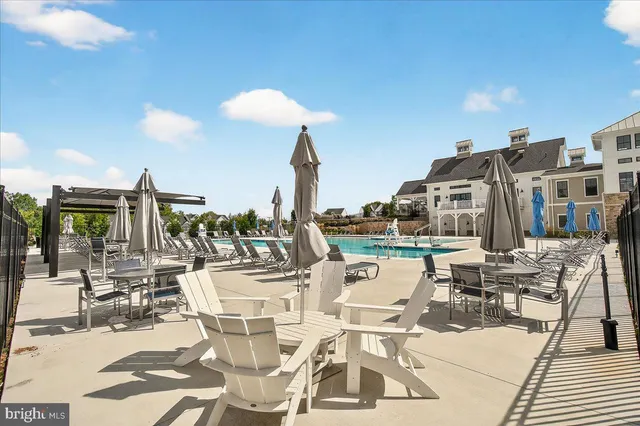 a view of an outdoor space with seating area