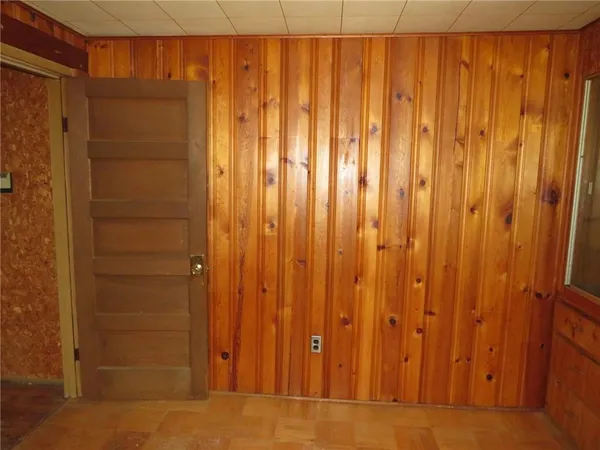 a view of wooden door