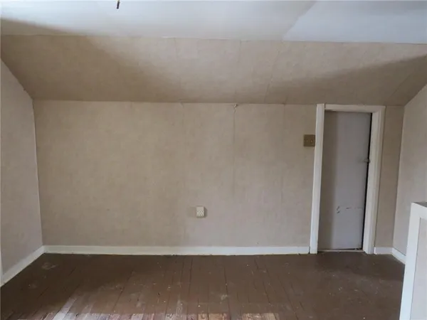 a view of wooden door