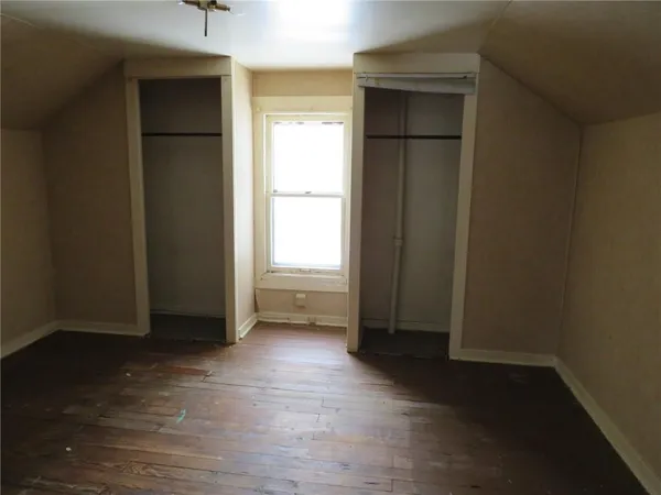 a view of walk in closet with window