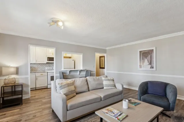 a living room with furniture and a couch