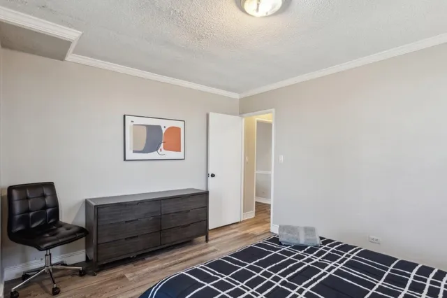 a room with stairs and furniture