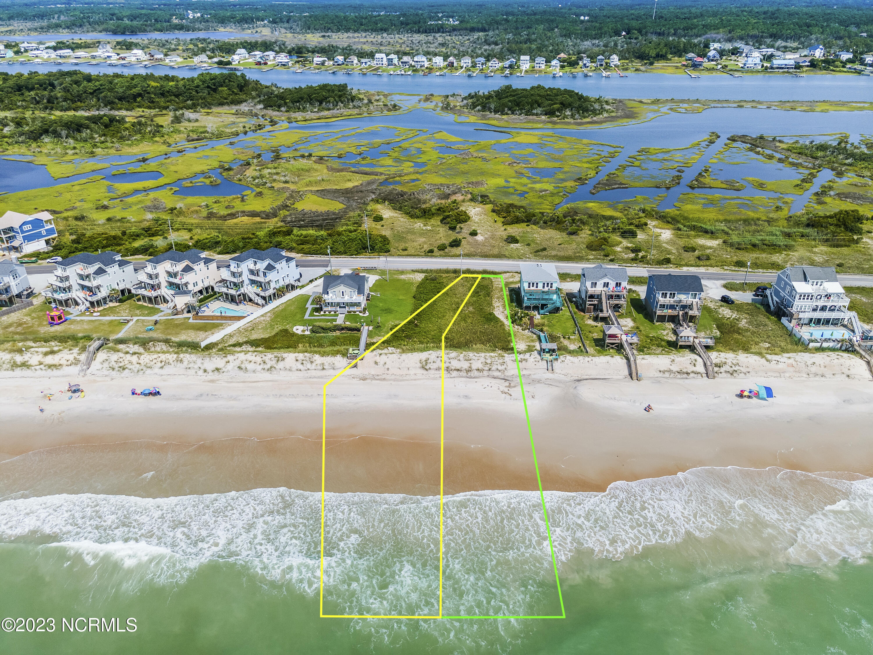 Lot 28 New River Inlet Road North Topsail Beach, NC 28460 - Photo 9 of 37 Lot next door in green is buildable and also for sale - See MLS 100367210
