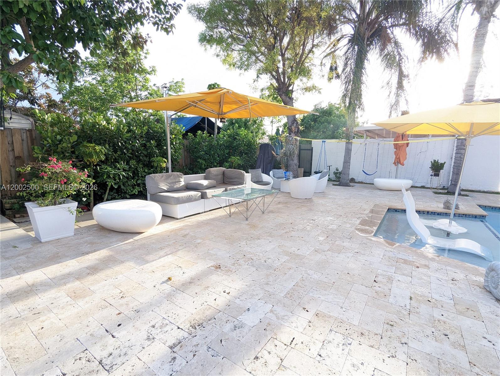 12328 Southwest 251st Terrace Homestead, FL 33032 - Photo 11 of 22 a view of backyard of a house with swimming pool and furniture