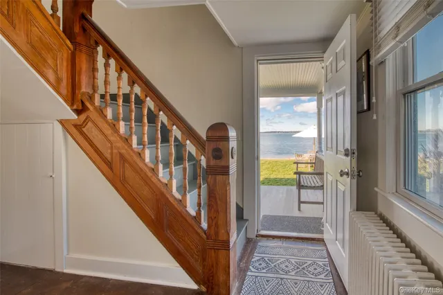 a view of an entryway with staircase