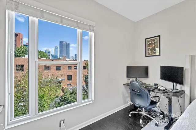 a view of a workspace with a window