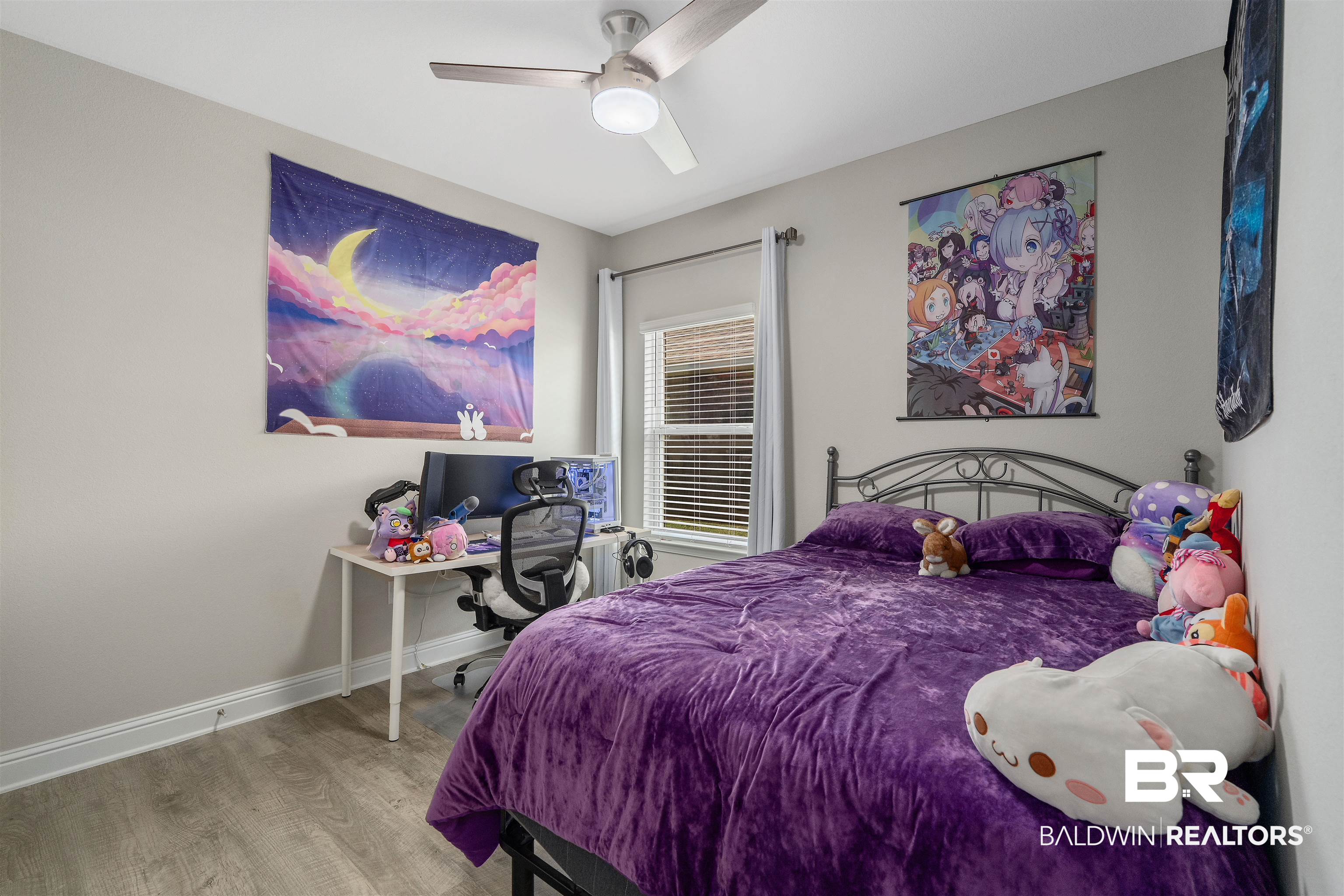 24593 Slater Mill Road Daphne, AL 36526 - Photo 22 of 32 Bedroom with wood finished floors and ceiling fan