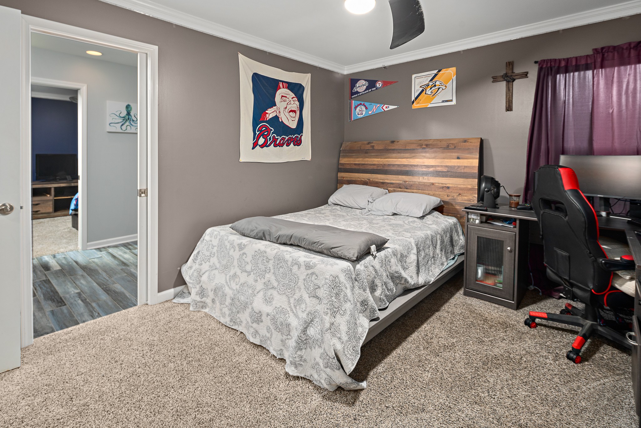 13577 Versailles Road Rockvale, TN 37153 - Photo 28 of 50 a bedroom with a bed and a view of kitchen