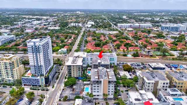 a view of a city from a balcony
