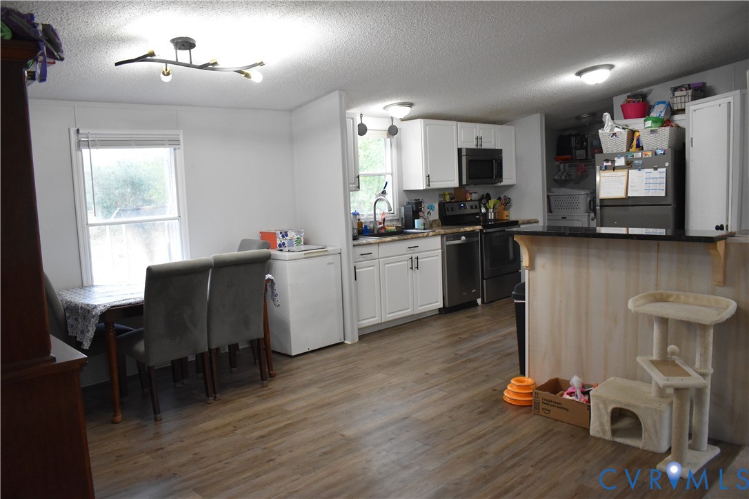 26049 Guy Place Road Courtland, VA 23837 - Photo 11 of 24 Kitchen and dining area featuring wood-finish floo