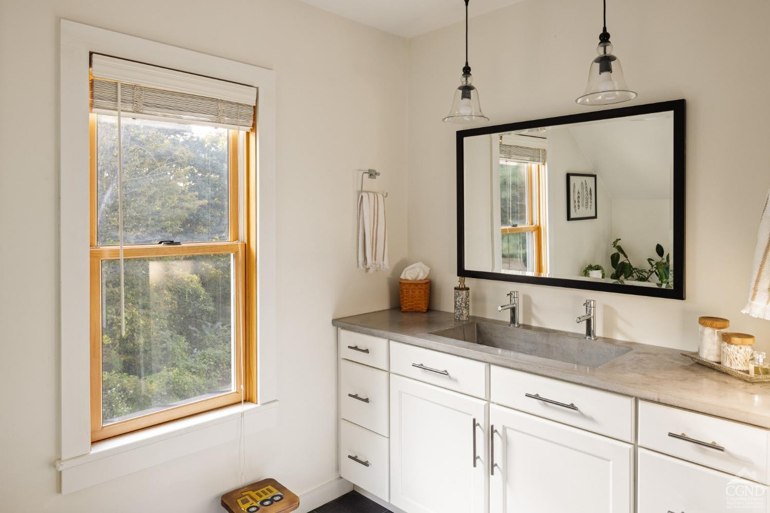 613 Fischer Road Kinderhook, NY 12106 - Photo 13 of 21 a bathroom with a granite countertop sink mirror and a