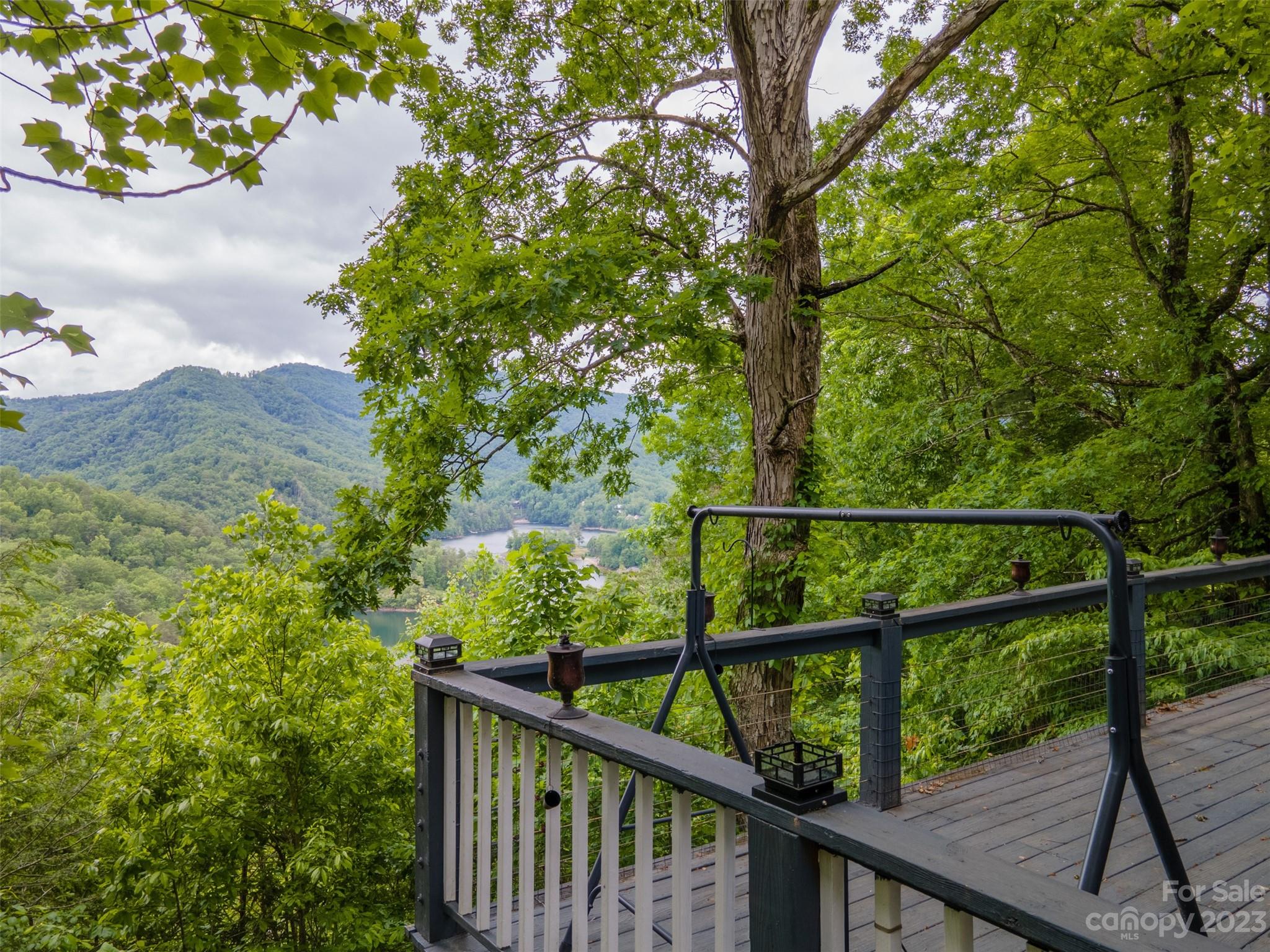 21 Turtle Rock Lane Tuckasegee, NC 28783 - Photo 27 of 32 a view of a forest from a balcony