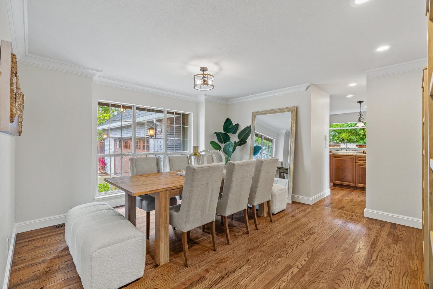 15650 Michael Lane Monte Sereno, CA 95030 - Photo 13 of 54 a view of a dining room with furniture and wooden floor