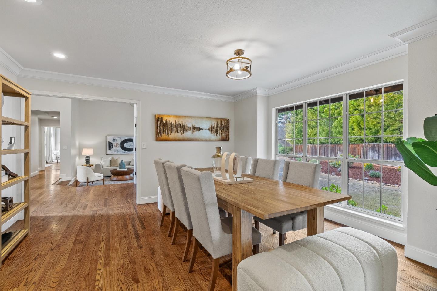 15650 Michael Lane Monte Sereno, CA 95030 - Photo 14 of 54 a view of a dining room with furniture window and wooden floor