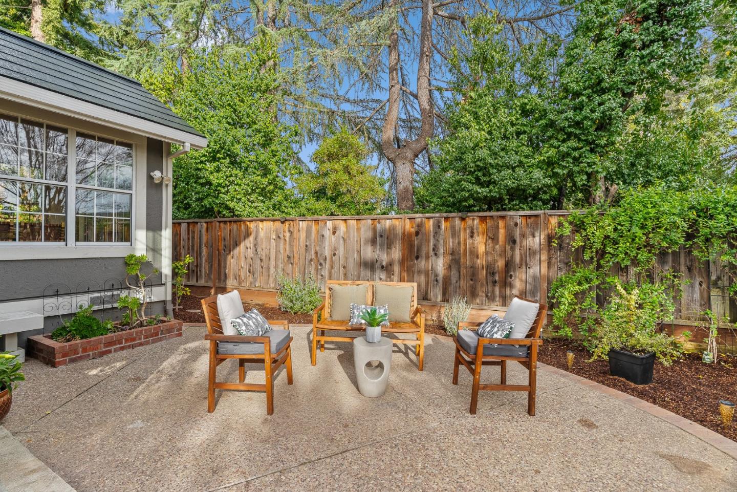 15650 Michael Lane Monte Sereno, CA 95030 - Photo 46 of 54 an outdoor space with furniture and potted plants