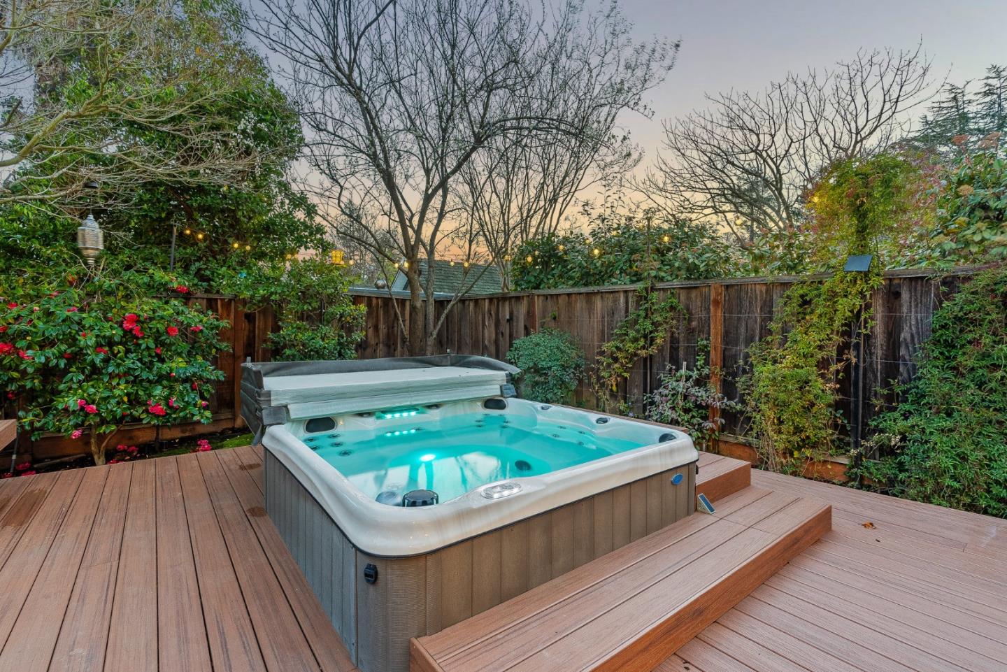 15650 Michael Lane Monte Sereno, CA 95030 - Photo 52 of 54 a view of a wooden deck with a bench