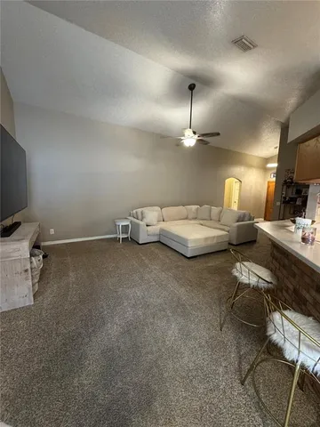 a bed room with a bed furniture and a night stand