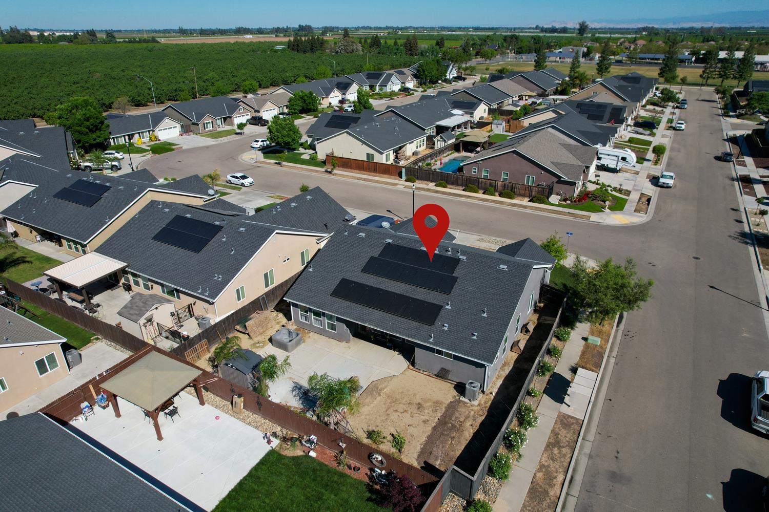 3133 4th Street Sanger, CA 93657 - Photo 32 of 33 an aerial view of a houses with yard