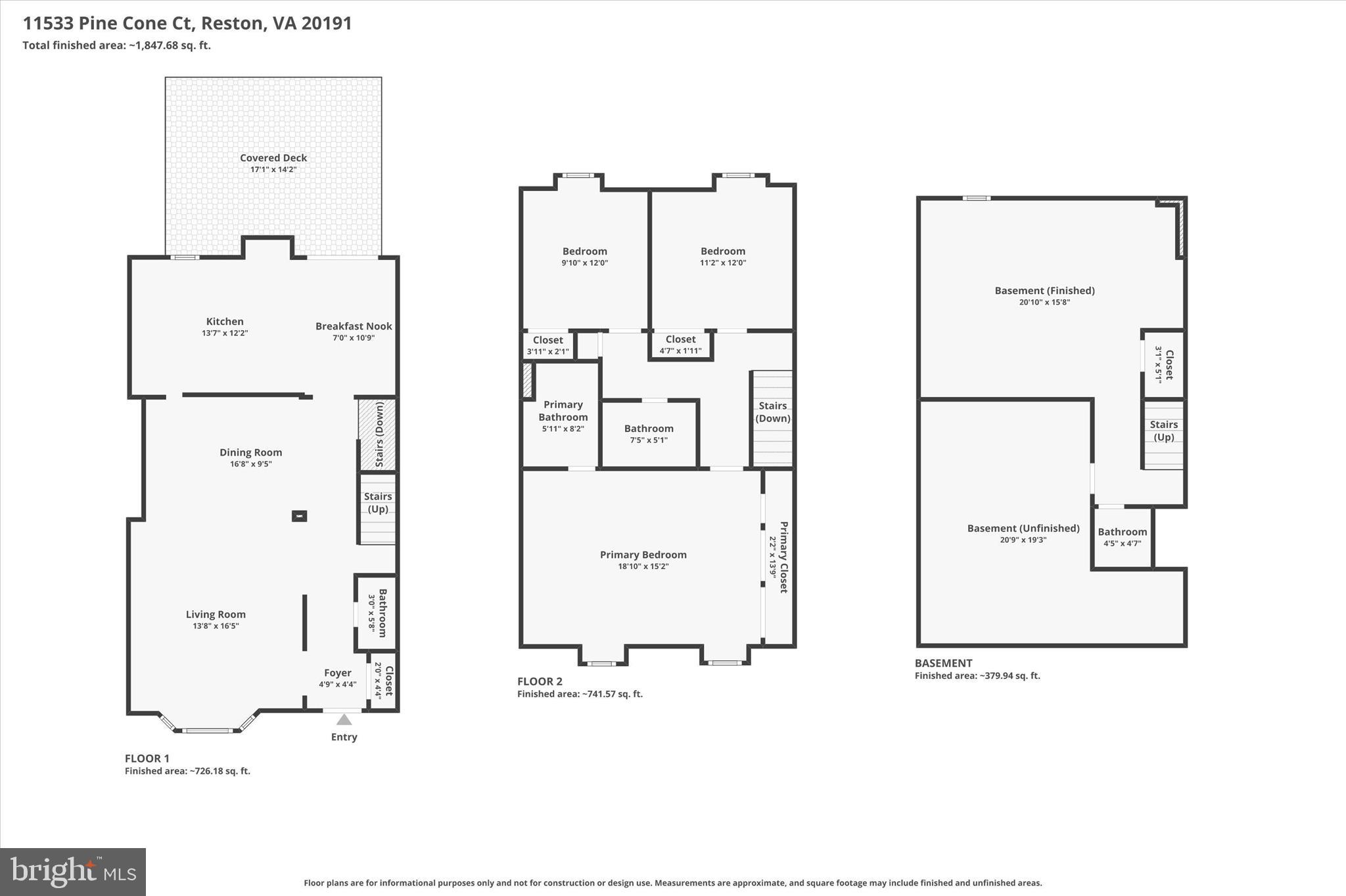 11533 Pine Cone Court Reston, VA 20191 - Photo 60 of 60 Floor Plan