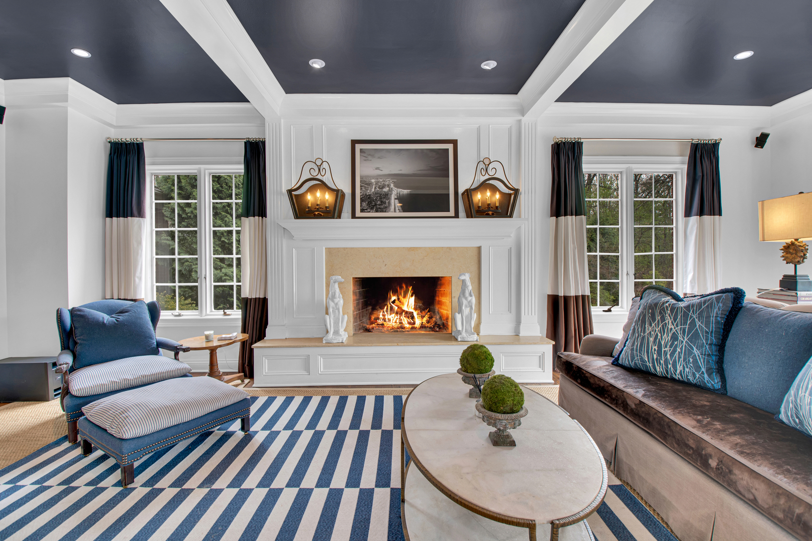 500 Douglas Drive Lake Forest, IL 60045 - Photo 16 of 34 a living room with furniture and a fireplace